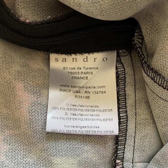 Sandro Paris Dress deep neon v-neck , size EU3/ US L - Picture 7 of 8